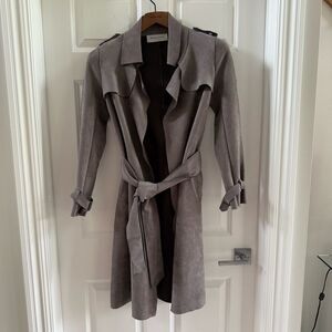 PATRIZIA LUCA MILANO Elegant Gray Women's Trench Coat stretch size small